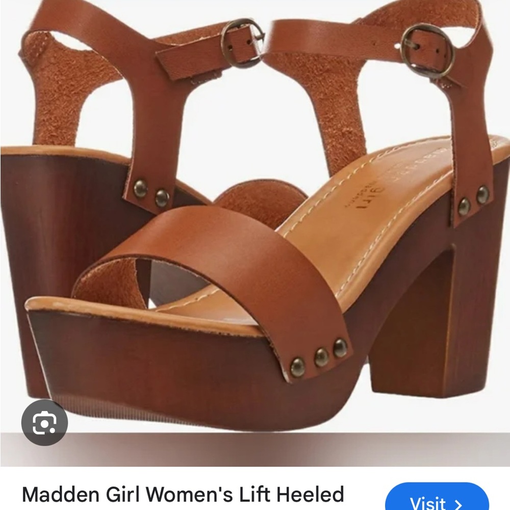 Madden Girl Brown and Black Platform Shoes with Chunky Heel Bundle Size 8.5 - Picture 12 of 12